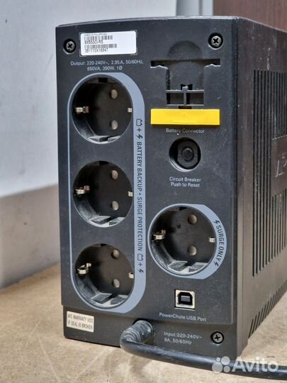 Ибп APC Back-UPS BX650CI-RS 650 ва 390 Вт