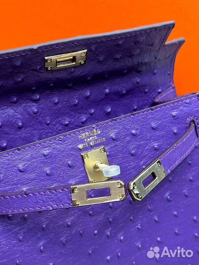 Сумка женская lux Hermes Birkin ostrich 22 см