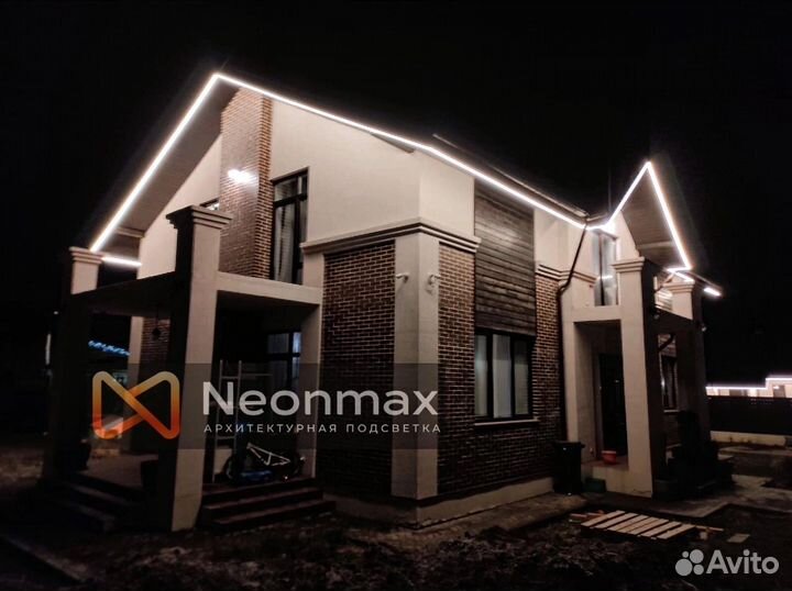 Контурное освещение домов