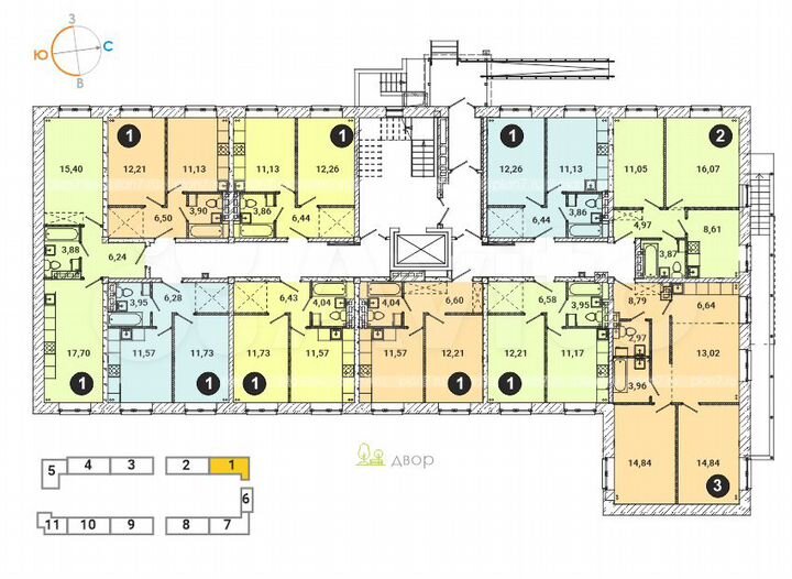 1-к. квартира, 34,8 м², 1/5 эт.