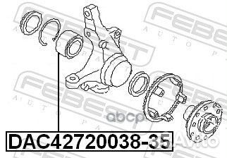 Подшипник ступицы колеса febest DAC42720038-35