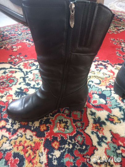 Сапоги женские. Натуральная кожа. 38