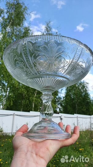 Ваза на ножке фруктовница Кузнецов