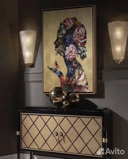 Картина маслом девушка с розой