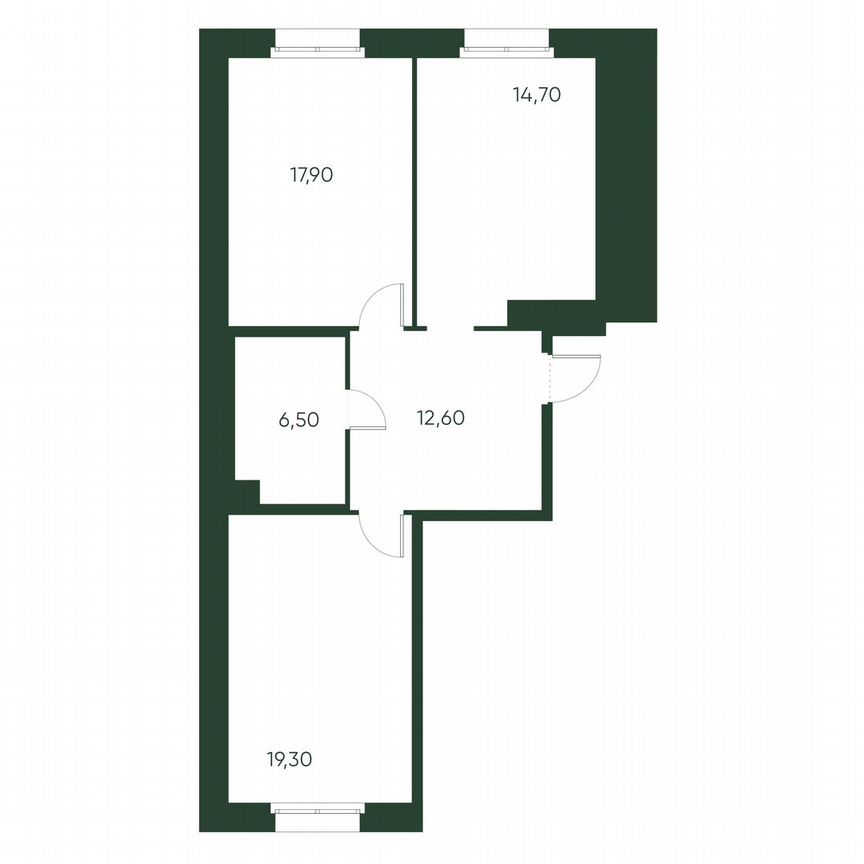 2-к. квартира, 71 м², 3/10 эт.