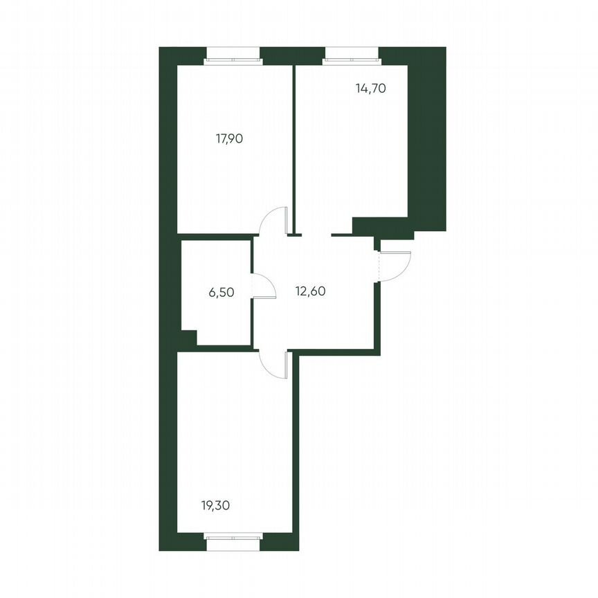 2-к. квартира, 71 м², 3/10 эт.