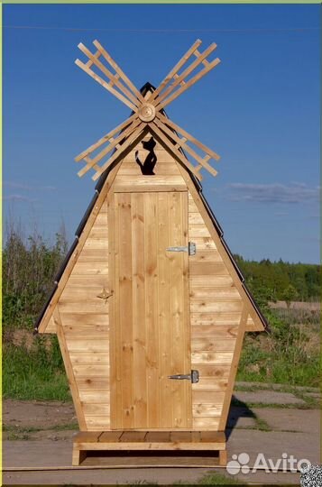 Дачный туалет деревянный SKU005
