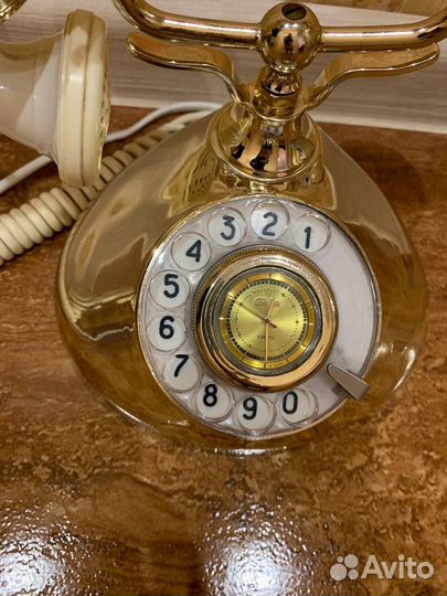 Стационарный Телефон СССР Рабочий Золотой Домашний