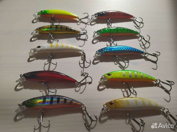 Воблеры поштучно или набором 10шт -6,8см, 4 гр