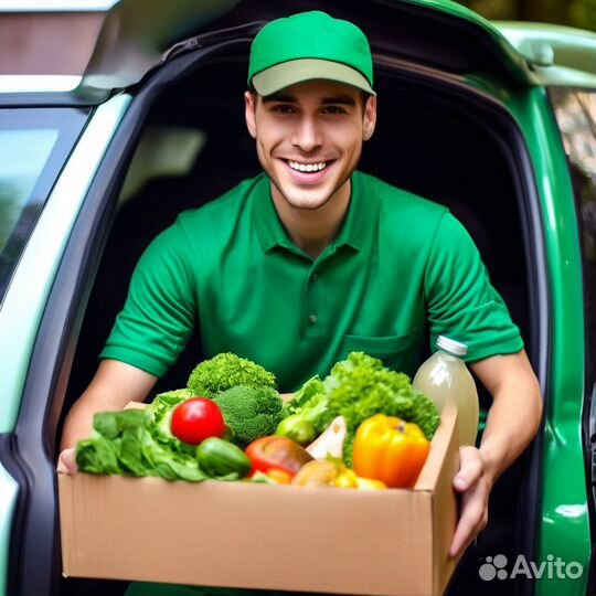Автокурьер в доставку продуктов на личном авто