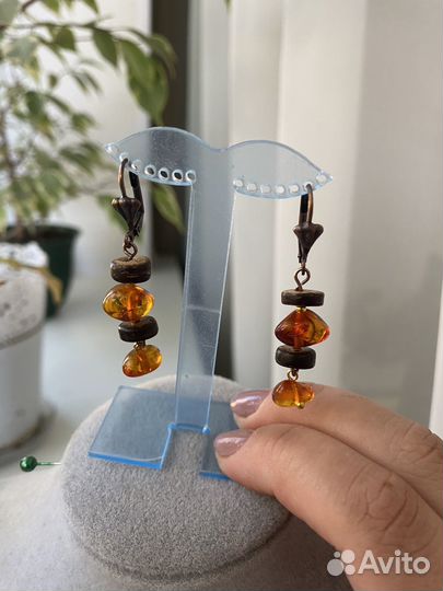 Колье сотуар из янтаря