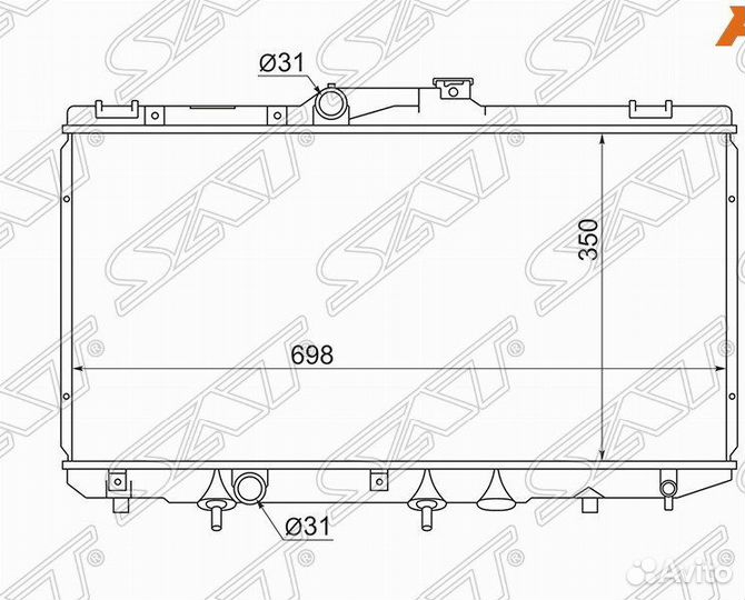 Радиатор toyota corolla levin