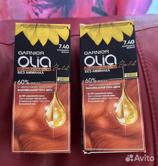 Краска для волос Olia тон 7.40