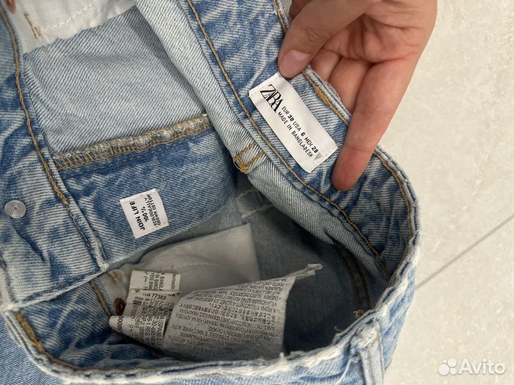 Джинсовые шорты zara 36