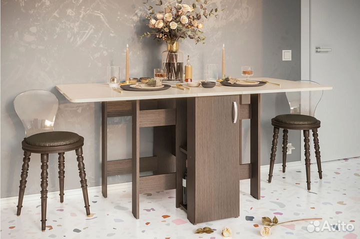 В наличии Стол-книжка 2 с баром венге / дуб белфор