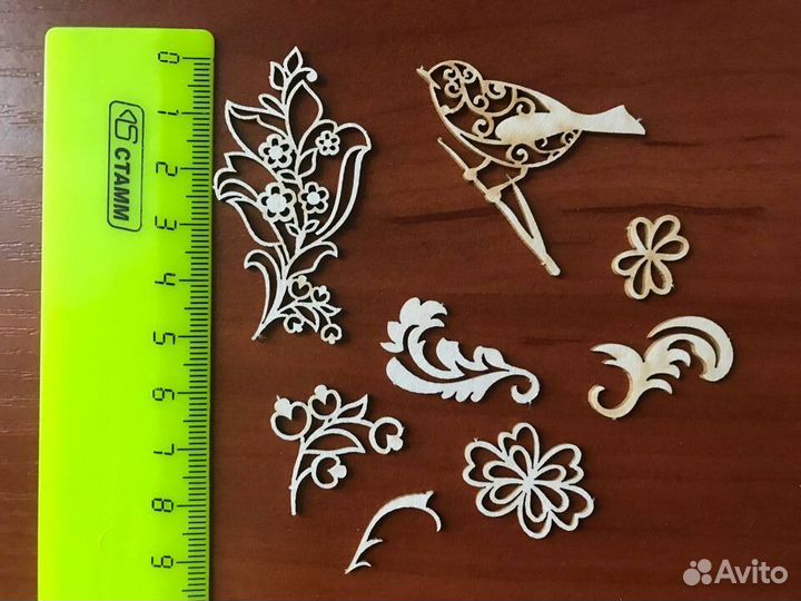 Картонный декор чипборд