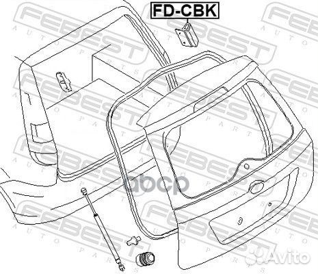 Отбойник крышки багажника ford fiesta/fusion 01