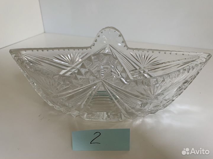 Ваза-салатник хрустальная СССР