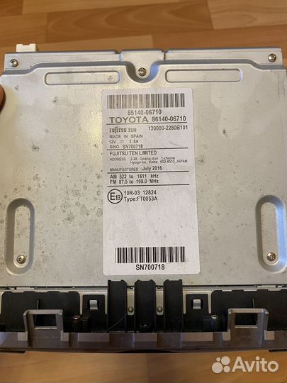 Штатная магнитола на toyota camry 55