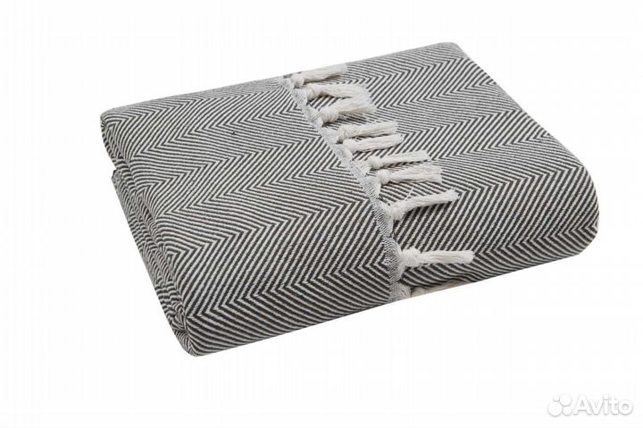 Плед покрывало хлопок Venera 145х200 см Антрацит