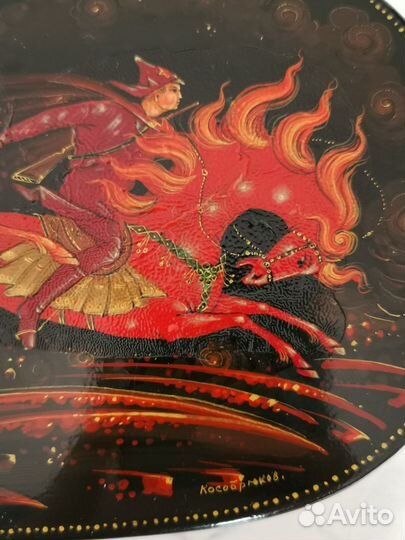 Шкатулка СССР Холуй Агитлак 60-70х годов Атака