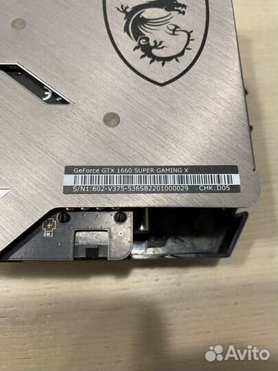 MSI GTX 1660 Super gaming X 6GB gddr6