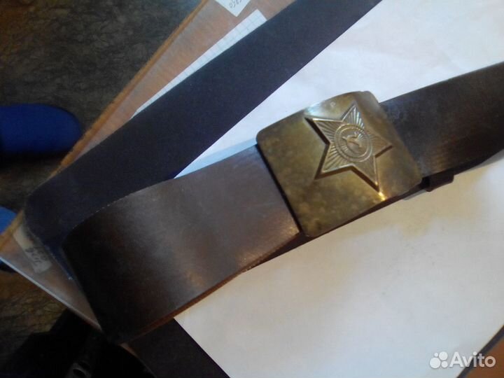 Ремень солдатский кожезаменитель с бляшкой