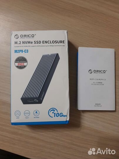 Корпус для SSD-накопителя orico M2PV-C3, в наличии