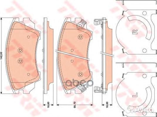 Колодки тормозные GDB1783 TRW