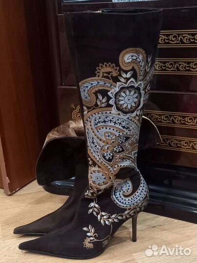 Сапоги замша натуральная новые