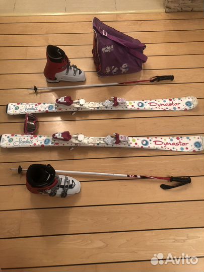 Горные лыжи и палки детские