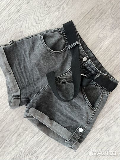 Женские джинсовые шорты 42 44 черные