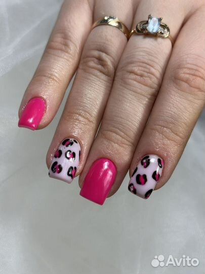 Наращивание ногтей выкладной френч