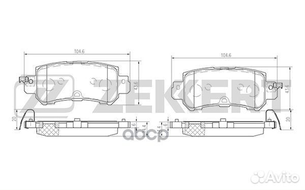 Колодки торм. диск. задн. Mazda CX-3 15- CX-5