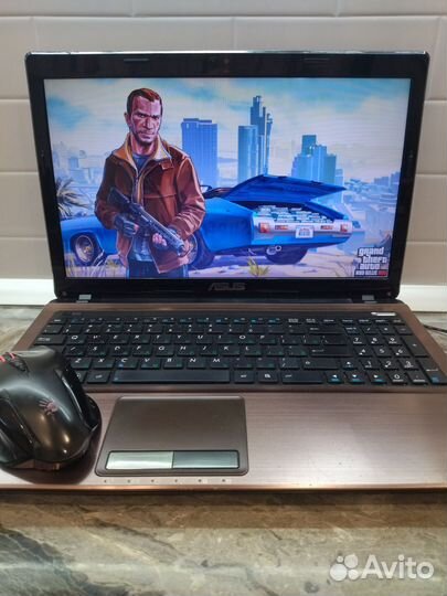 Игровой asus core i5-2450M-4 ядра/озу6/Radeon7610M