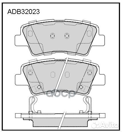 Колодки тормозные дисковые зад ADB32023 ALL