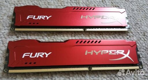 HyperX fury Red Series (HX318C10FRK2/8) 8 гб