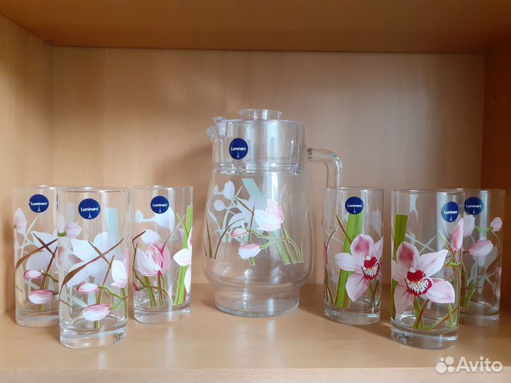 Новый набор стаканов с графином Luminarc