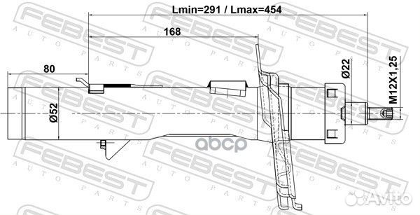 Амортизатор ford focus III 11- пер.прав.газ