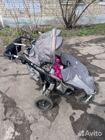 Коляска для двойни tfk погодок