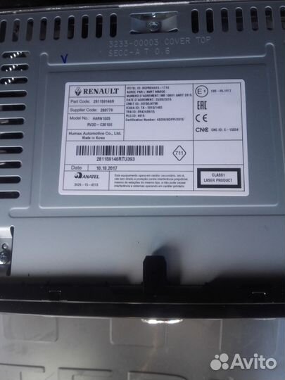 Штатная автомагнитола Duster / Terrano