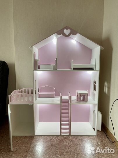 Кукольный домик для барби с мебелью