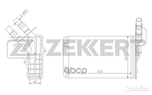 Радиатор отоп. Renault Clio II 98- Thalia I I