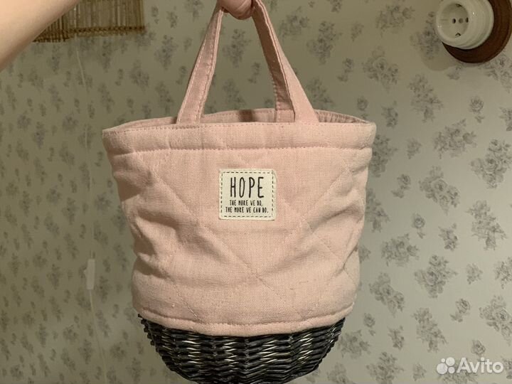 Текстильная корзина для хранения кашпо