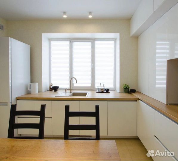 Кухня белый глянец