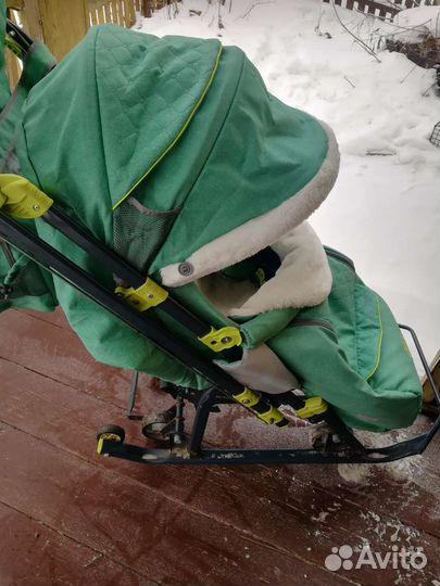 Детские санки коляска ника