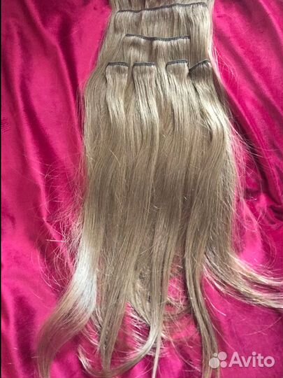 Волосы натуральные на трессе 55 см