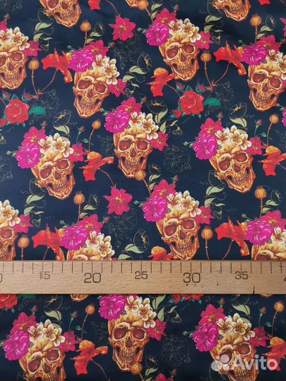 Ткань шелк Армани с принтом