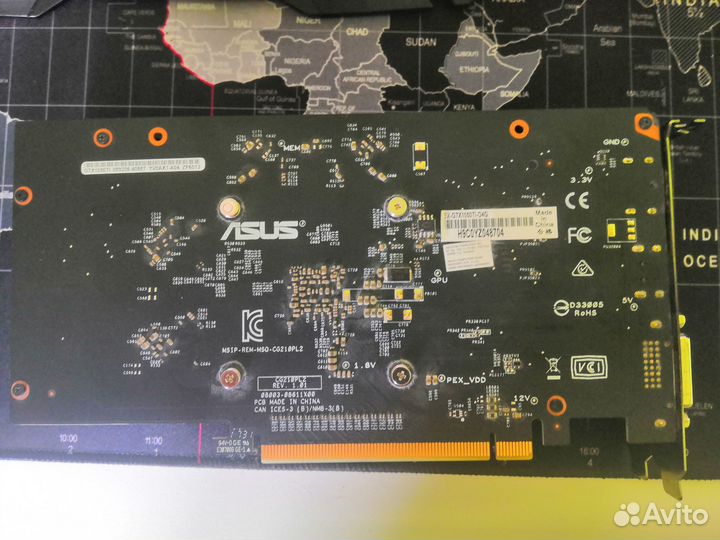 Видеокарта nVidia asus GeForce GTX 1050 Ti 4G Expe