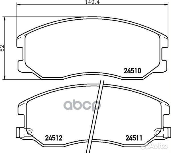 Колодки тормозные дисковые перед NP6075 NIS